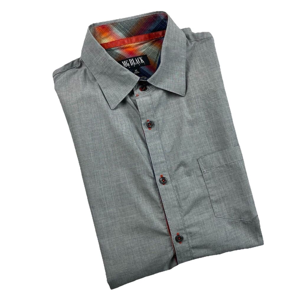 MG Black Label Men's Long Sleeve Button Down Sunset Gray-M